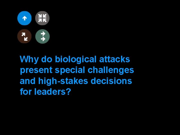 Why do biological attacks present special challenges and high-stakes decisions for leaders? 