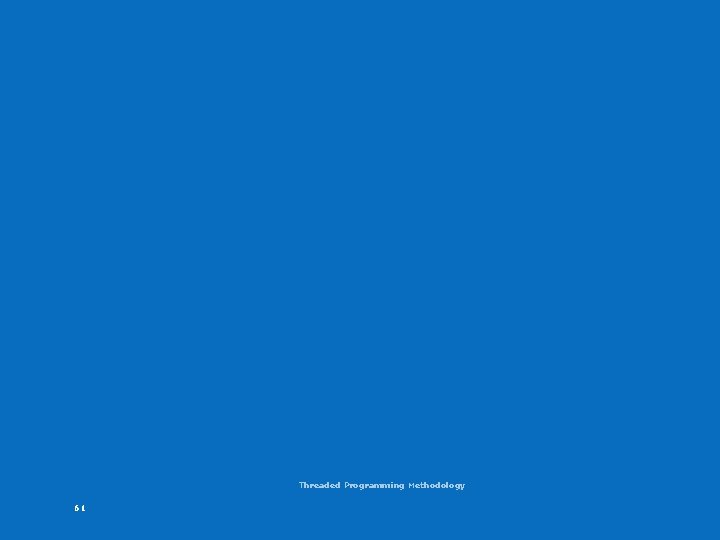 Threaded Programming Methodology 61 
