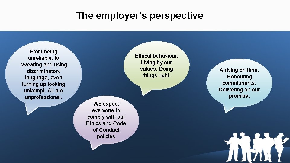 The employer’s perspective From being unreliable, to swearing and using discriminatory language, even turning