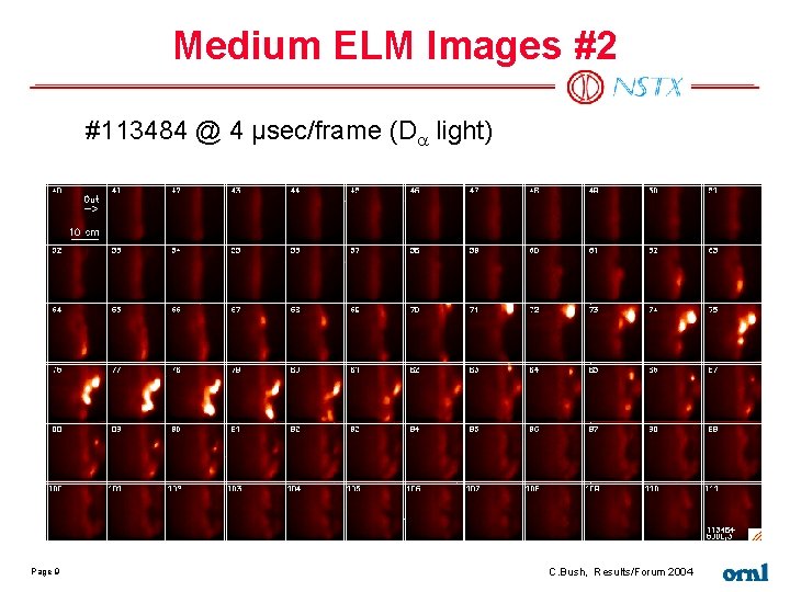 Medium ELM Images #2 #113484 @ 4 µsec/frame (Da light) Page 9 C. Bush,