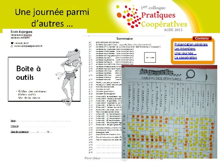 Une journée parmi d’autres … Présentation générale Les intentions Une journée … La coopération