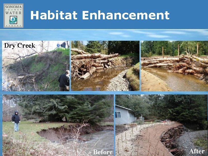 Habitat Enhancement Dry Creek Before After 