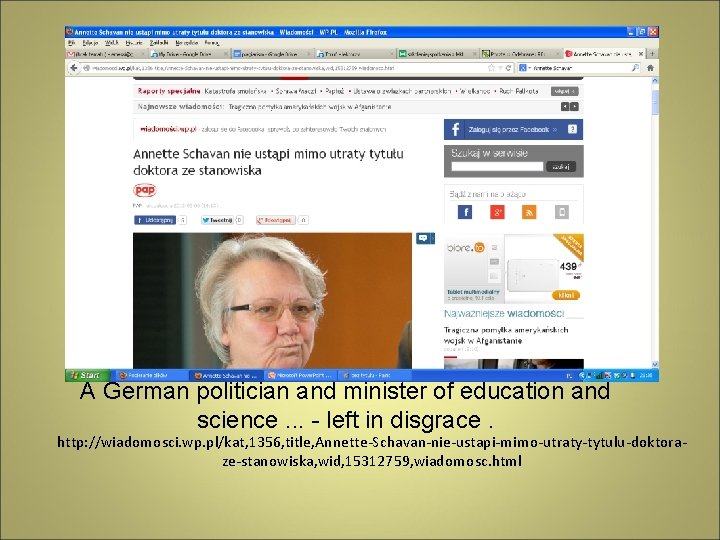 A German politician and minister of education and science. . . - left in