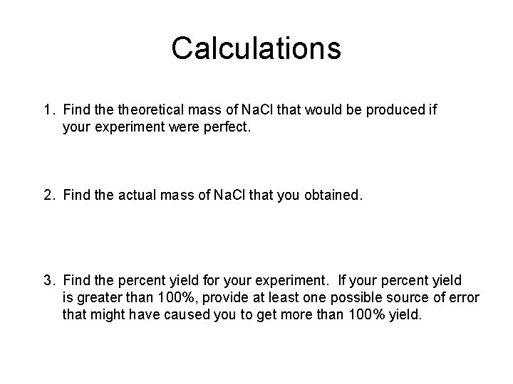 Baking Soda Lab Stoichiometry Key Purposes 1 Calculate