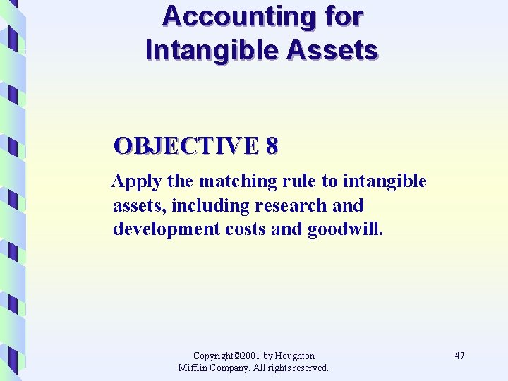 Accounting for Intangible Assets OBJECTIVE 8 Apply the matching rule to intangible assets, including