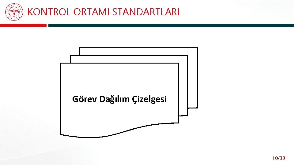 KONTROL ORTAMI STANDARTLARI Görev Dağılım Çizelgesi 10/33 