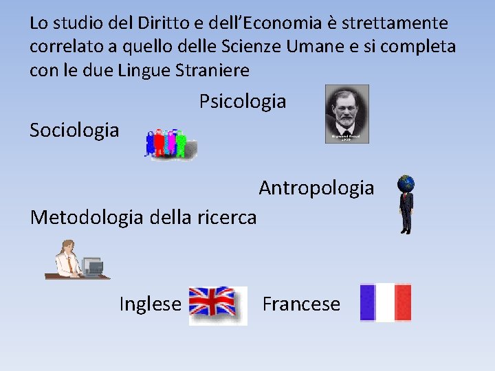 Lo studio del Diritto e dell’Economia è strettamente correlato a quello delle Scienze Umane