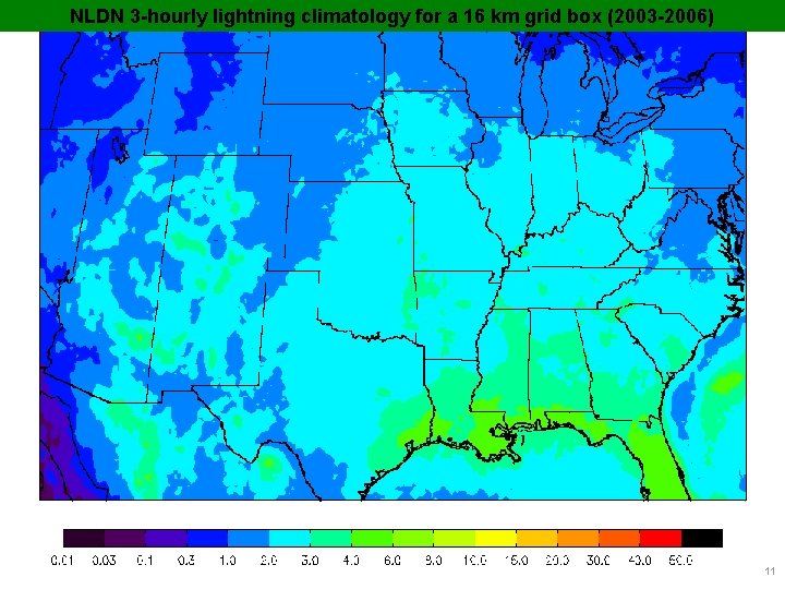 NLDN 3 -hourly lightning climatology for a 16 km grid box (2003 -2006) Integrity