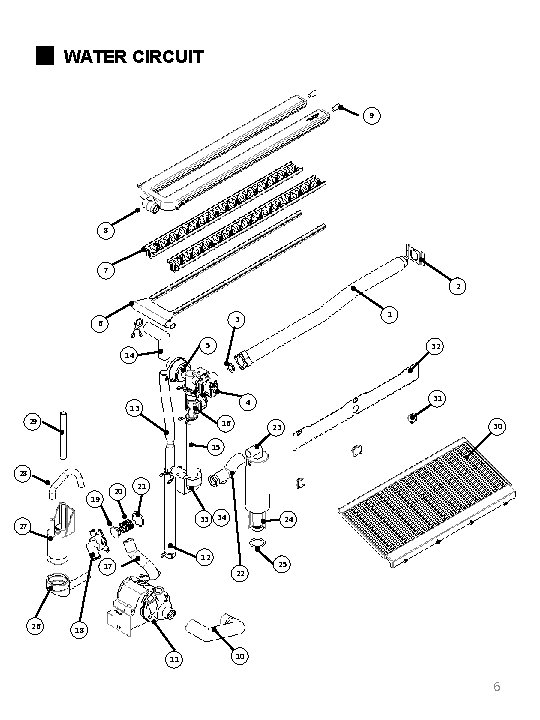 ■ WATER CIRCUIT 9 8 7 2 1 3 6 5 14 32 31