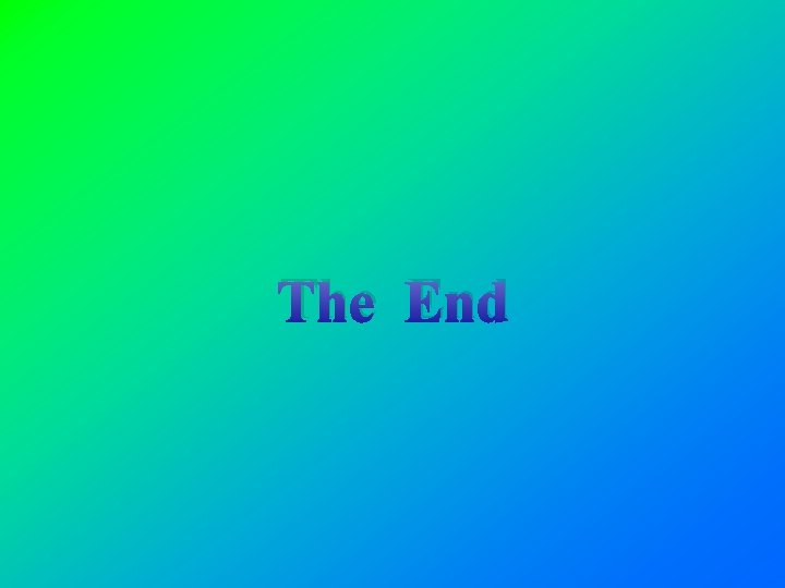 The End 