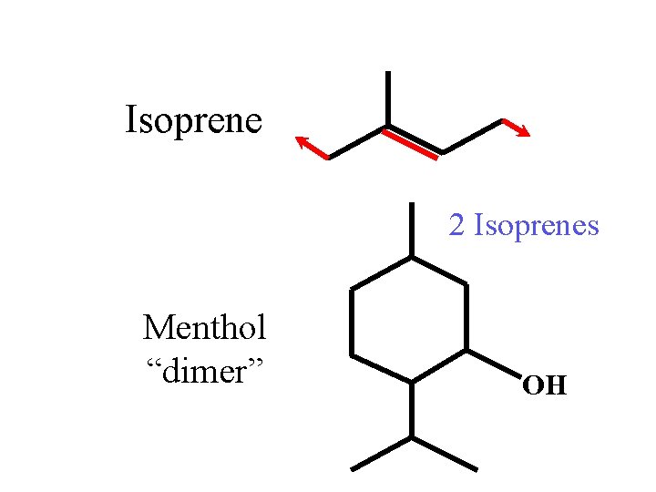 Isoprene 2 Isoprenes Menthol “dimer” OH 
