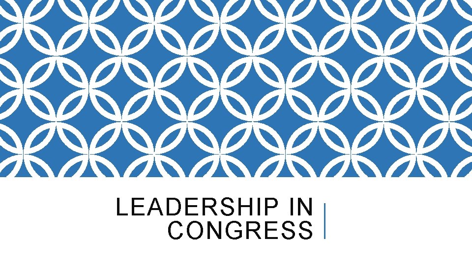 LEADERSHIP IN CONGRESS 