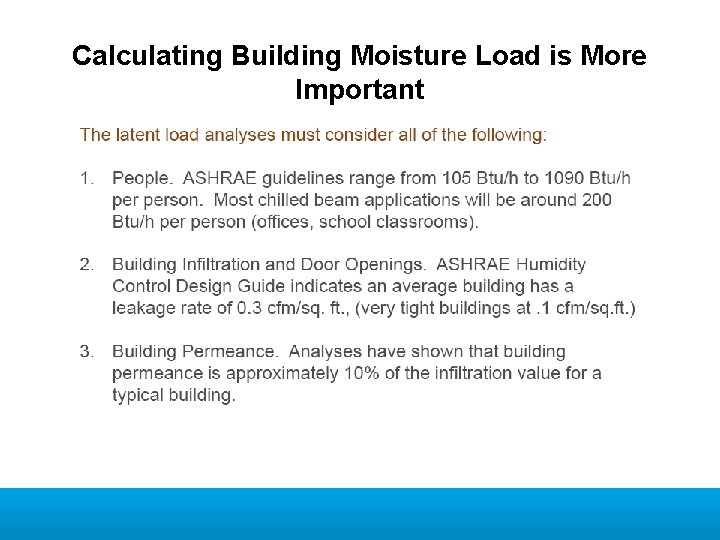 Calculating Building Moisture Load is More Important 