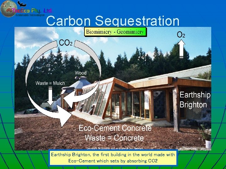 Carbon Sequestration Earthship Brighton, the first building in the world made with Eco-Cement which