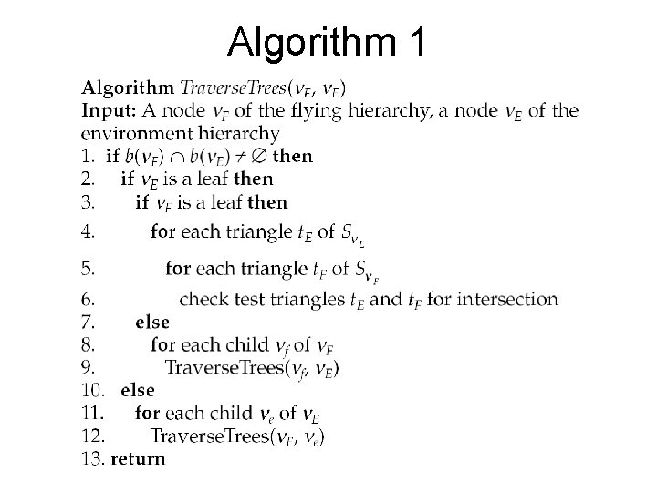 Algorithm 1 