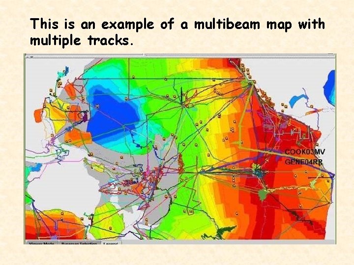 This is an example of a multibeam map with multiple tracks. 