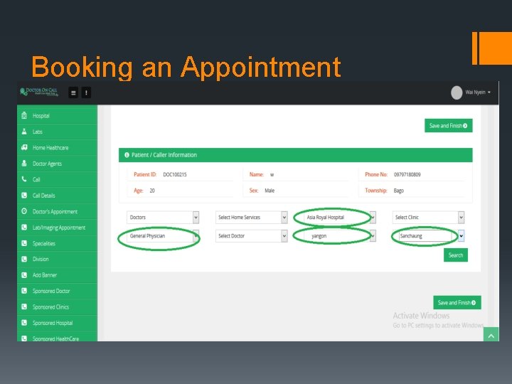 Booking an Appointment 