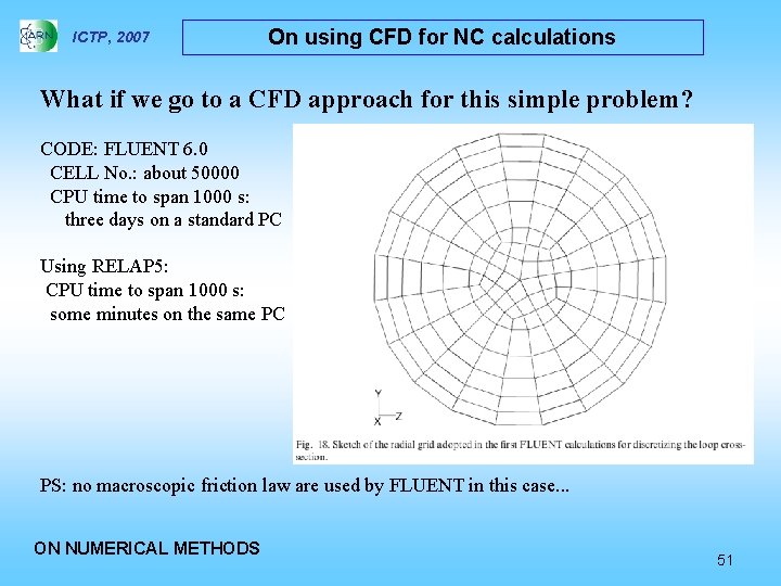 ICTP, 2007 On using CFD for NC calculations What if we go to a