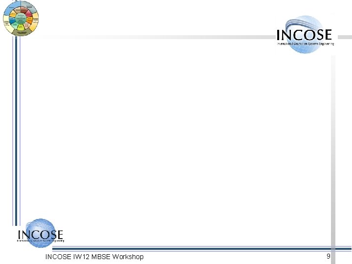 INCOSE IW 12 MBSE Workshop 9 INCOSE IW 12 MBSE Workshop 9