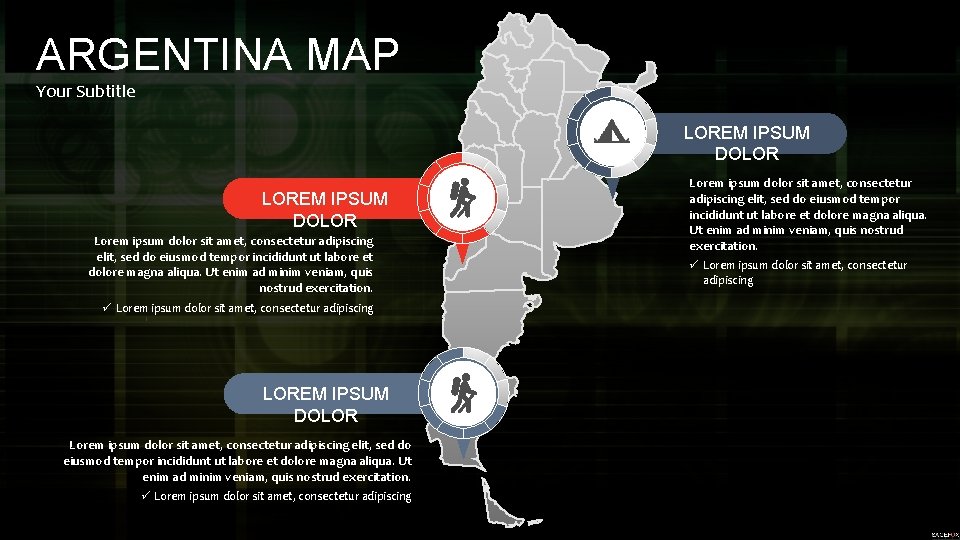 ARGENTINA MAP Your Subtitle LOREM IPSUM DOLOR Lorem ipsum dolor sit amet, consectetur adipiscing