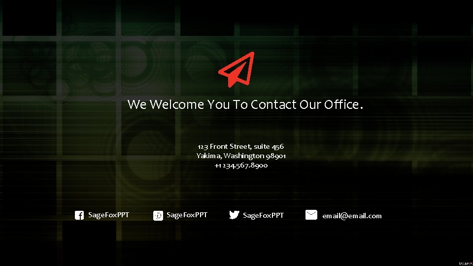 We Welcome You To Contact Our Office. 123 Front Street, suite 456 Yakima, Washington