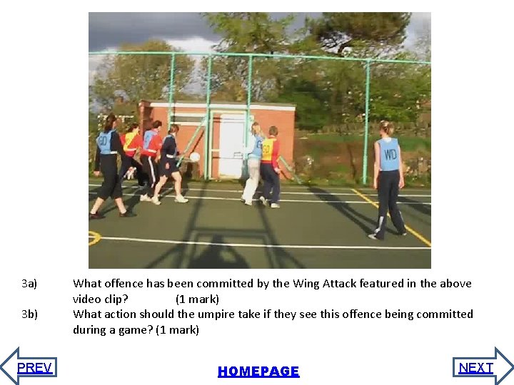 3 a) 3 b) PREV What offence has been committed by the Wing Attack 3 a) 3 b) PREV What offence has been committed by the Wing Attack