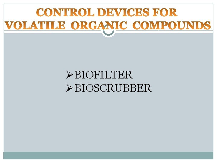ØBIOFILTER ØBIOSCRUBBER 