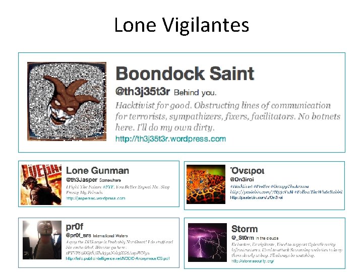 Lone Vigilantes 