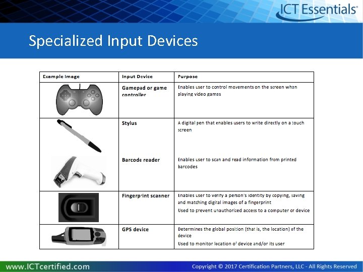 Specialized Input Devices 