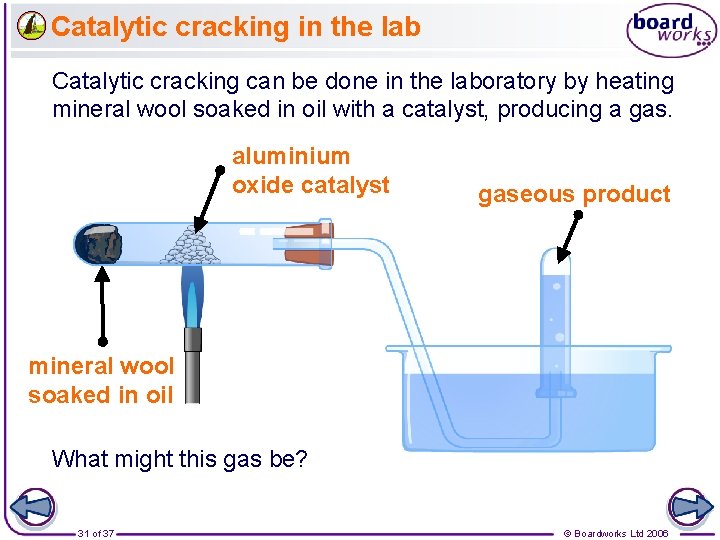 Catalytic cracking in the lab Catalytic cracking can be done in the laboratory by