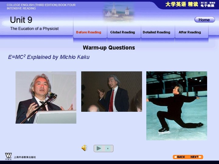 Before Reading Global Reading Warm-up Questions E=MC 2 Explained by Michio Kaku ■ Detailed