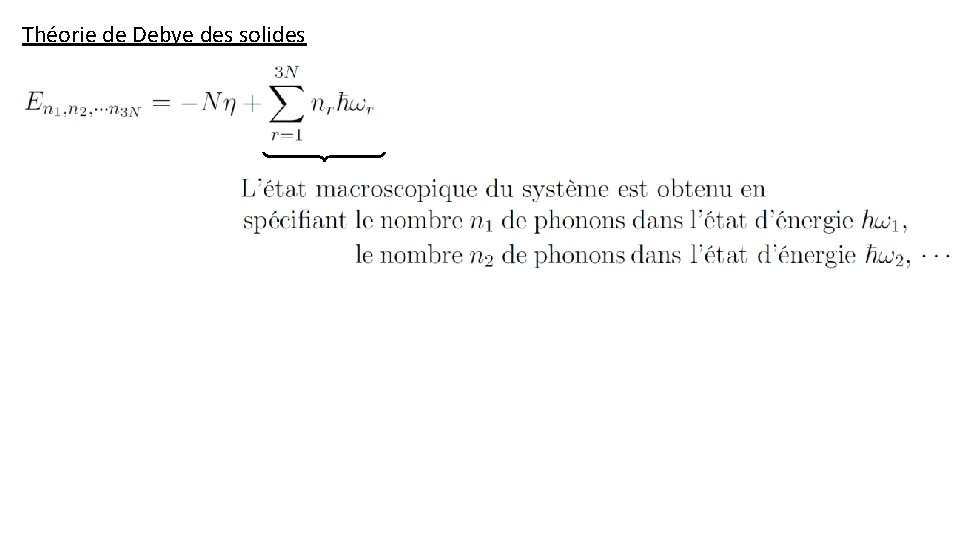 Théorie de Debye des solides 