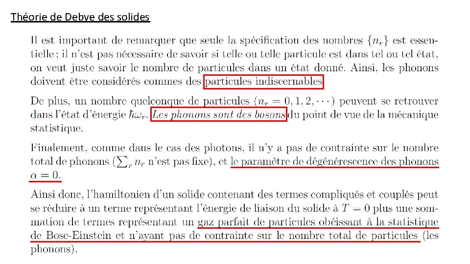 Théorie de Debye des solides 