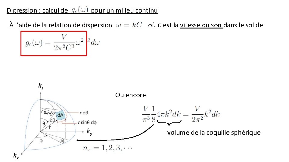 Digression : calcul de pour un milieu continu À l’aide de la relation de