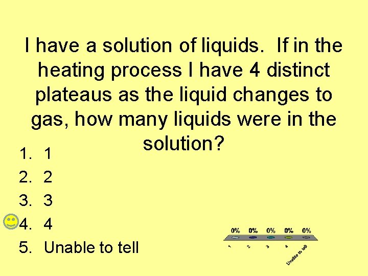 I have a solution of liquids. If in the heating process I have 4