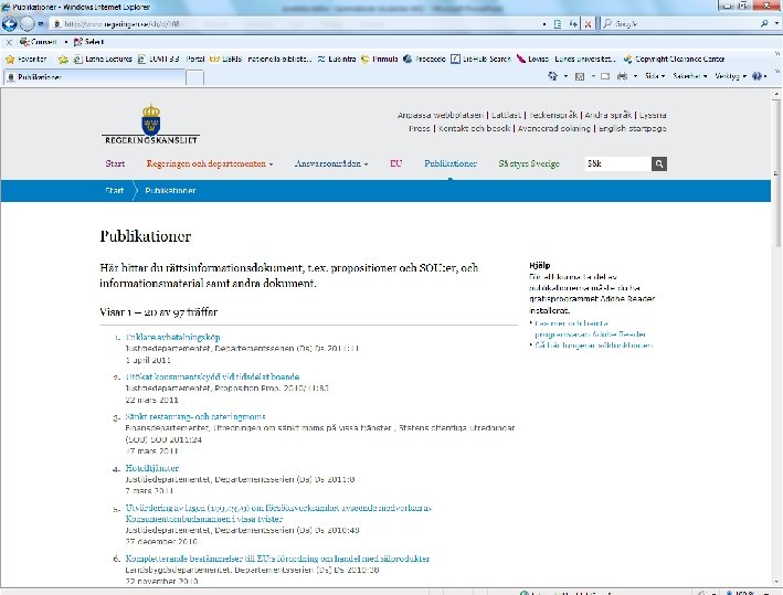 Lunds Universitet / Juridiska fakultetens bibliotek / Juridiska källor 