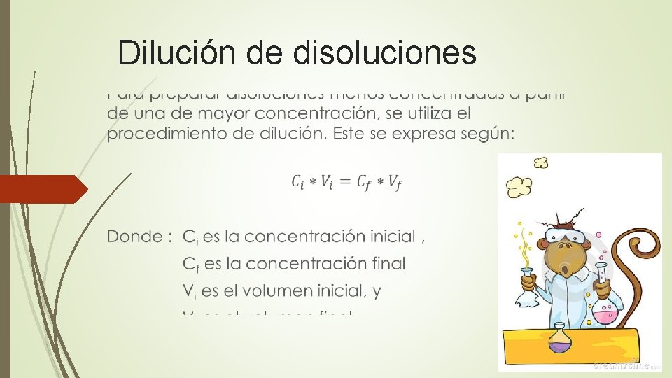 Dilución de disoluciones 