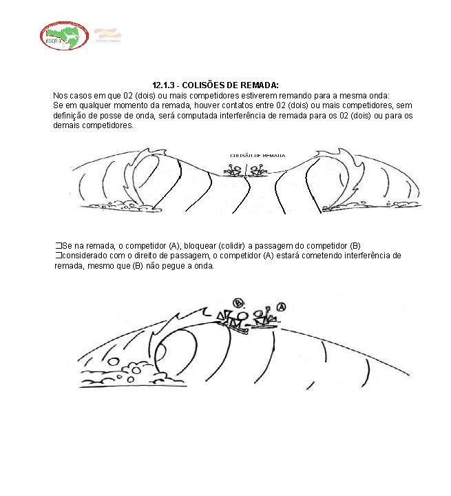 12. 1. 3 - COLISÕES DE REMADA: Nos casos em que 02 (dois) ou