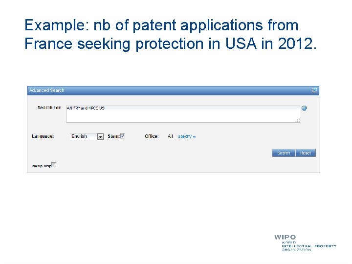 Example: nb of patent applications from France seeking protection in USA in 2012. 