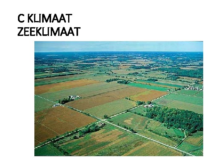 C KLIMAAT ZEEKLIMAAT 