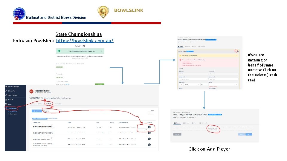 Ballarat and District Bowls Division State Championships Entry via Bowlslink https: //bowlslink. com. au/