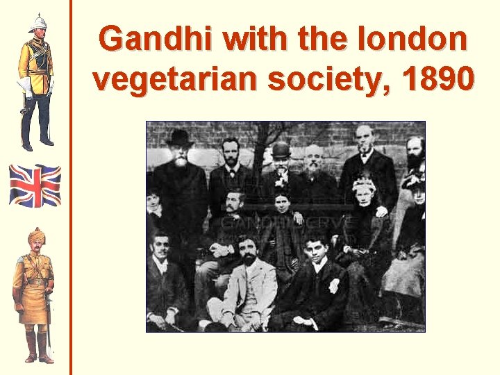 Gandhi with the london vegetarian society, 1890 