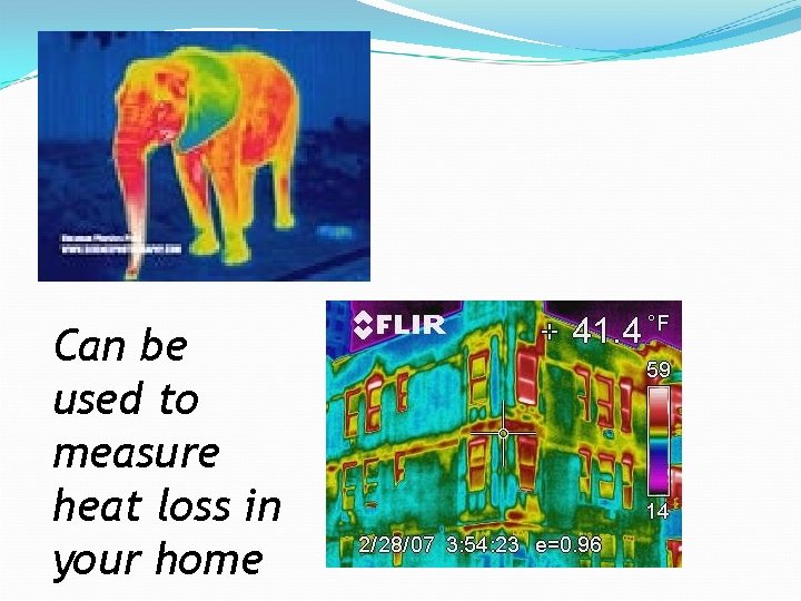 Can be used to measure heat loss in your home 