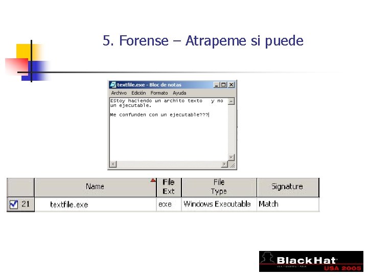 5. Forense – Atrapeme si puede 