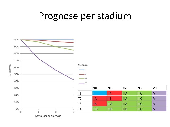 Prognose per stadium 