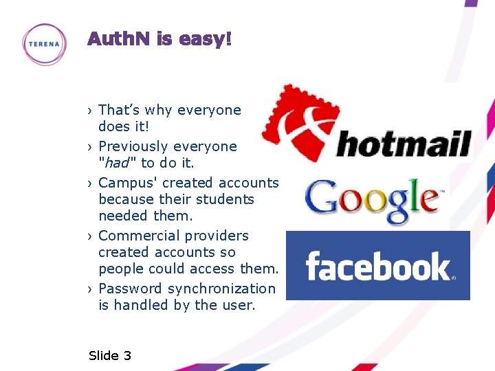 Auth. N is easy! › That’s why everyone does it! › Previously everyone "had"