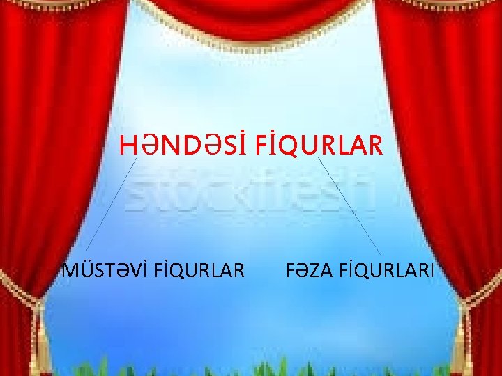 HƏNDƏSİ FİQURLAR MÜSTƏVİ FİQURLAR FƏZA FİQURLARI 