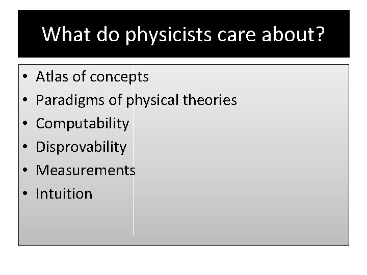 What do physicists care about? • • • Atlas of concepts Paradigms of physical