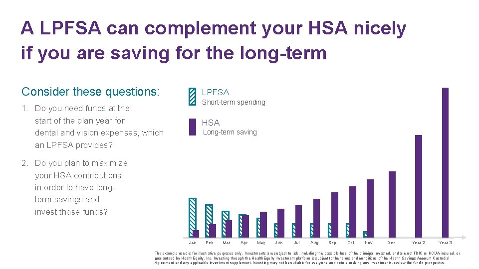 A LPFSA can complement your HSA nicely if you are saving for the long-term