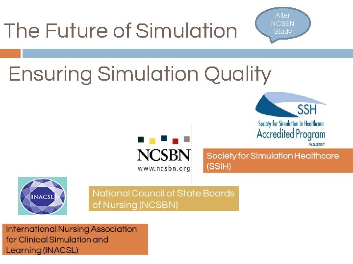 The Future of Simulation After NCSBN Study Ensuring Simulation Quality 